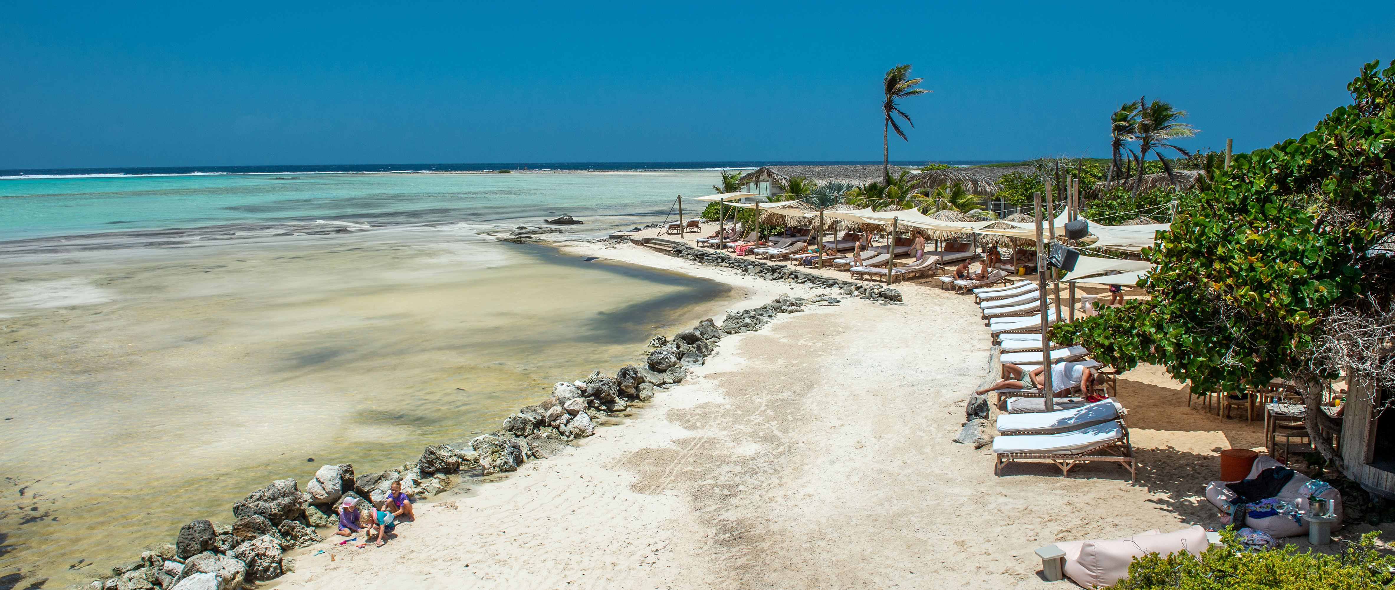 Reef side beach area